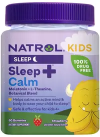 Kids Sleep+ Calm, căpșună, 60 tablete de jeleu, Natrol