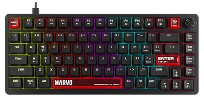 Tastatură mecanică Marvo - Arma 98 KG936, TNT Peach Linear, 75%, RGB, negru