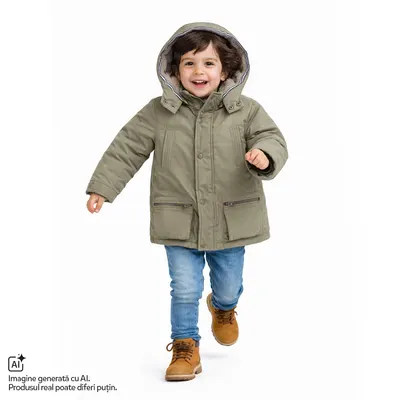 Parka pentru copii Chicco, maro cu albastru, 00616-69MC