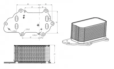 Radiator ulei termoflot potrivit CHRYSLER 300C; JEEP GRAND CHEROKEE IV; LANCIA THEMA 3.0D 09.05