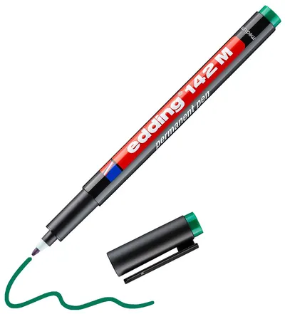 Marker permanent Edding 142 - Verde, M