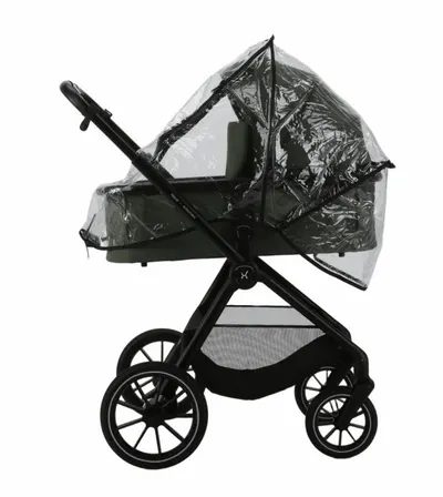 Carucior 2 in 1 pentru copii, Adamex Nova premium, doua piese distincte, suspensii, maner reglabil, roti mari anti-pana, greutate maxim admisa 22 kg, accesorii incluse, Verde