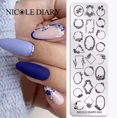 Matrita metalica stampila unghii Nicole Diary S24