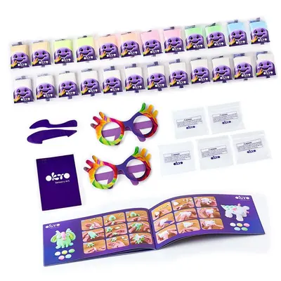 Set creativ - Air Clay, 24 culori, pastel