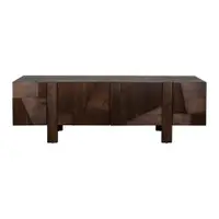 Comodă TV în culoare naturală închisă din lemn masiv 188x60x45 cm Bruneau – Dutchbone