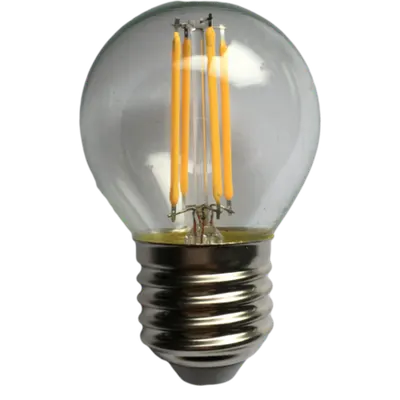 Bec Filament Sferic E27, 4W=45W, 3000K, lumina calda
