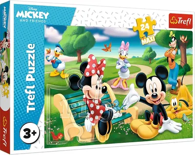 Puzzle Trefl din 24 maxi piese - Mickey printre prieteni