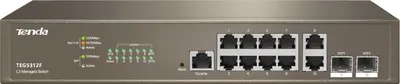 Switch Tenda - TEG5312F, 12 porturi, gri
