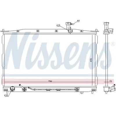 Radiator, racire motor NISSENS 67505