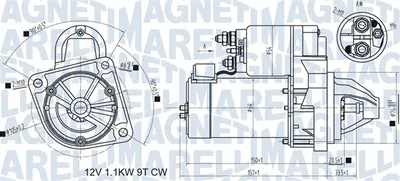 Electromotor (12V, 1,3kW) potrivit BMW 3 (E46), Z3 (E36), Z4 (E85), Z4 (E86) 3.0 3.2 07.00-08.08