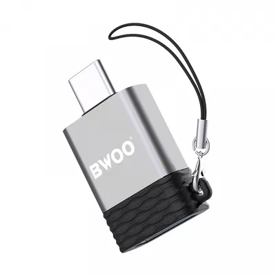 Adaptor Otg Usb-a - Usb-C Bwoo Bz-35, Gri