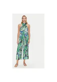 Pantaloni dama - 305172549 - Poliester - Verde - Verde