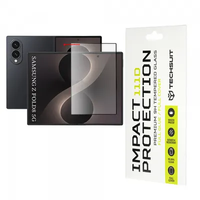 Folie de protectie Ecran Interior Techsuit pentru Samsung Galaxy Z Fold8 F971, Sticla Securizata, Full Glue, 111D, Neagra