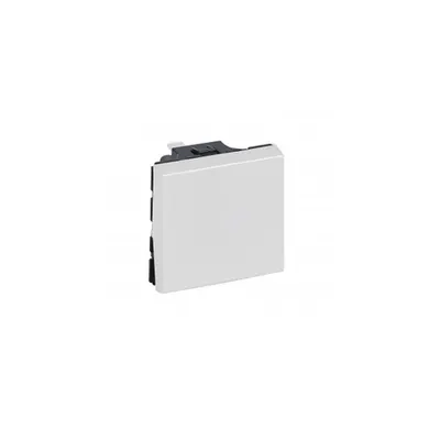 Intrerupator cap scara Mosaic - 10 AX 250 V~ - 2 module - alb