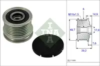 Fulie Alternator Mercedes C T-Model (s202), C T-Model (s204), C (w202), E T-Model (s210), E (w210), Sprinter 2-T (901, 902), Sprinter 3-T (903), Sprinter 4-T (904) 2.1d 2.2d 2.7d Intre 1997-2014
