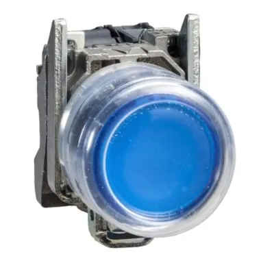 Buton Luminos Albastru, Ø 22, 24 V, Atex