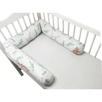 Aparatoare pentru patut, MimiNu, Tip rulou, Cu husa detasabila, Lungime 180 cm, Din bumbac certificat Oeko Tex Standard 100, Lulu Natural