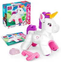 Set de construcție 3 în 1 Mega Bloks – Build & Enchant Unicorn, 26 de piese