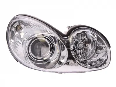 Far Dreapta (H1 H7, electric, fara motoras, culoare insert: cromat, culoare semnalizator: transparent) potrivit HYUNDAI SONATA IV
