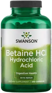 Betaine HCl Hydrochloric Acid, 250 capsule, Swanson