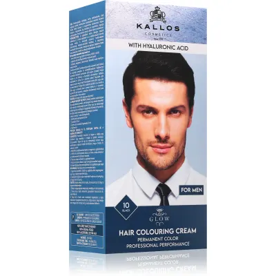 Kallos Glow Lasting Cream Colour Culoare permanenta pentru par pentru barbati culoare Black 60 ml