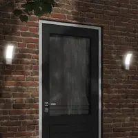 Gossi lampi exterioare de perete cu led 2 buc. alb, aluminiu turnat