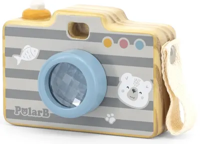Jucărie din lemn Viga - aparat de fotografiat
