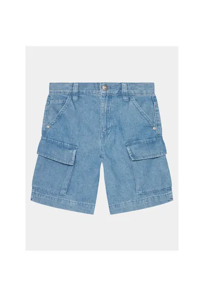 Pantaloni scurti baieti - 303820190 - Bumbac - Albastru - Albastru