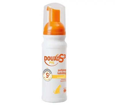 DOUXO S3 Pyo, spumă câini și pisici, antibacteriană / antifungică, flacon, 150ml