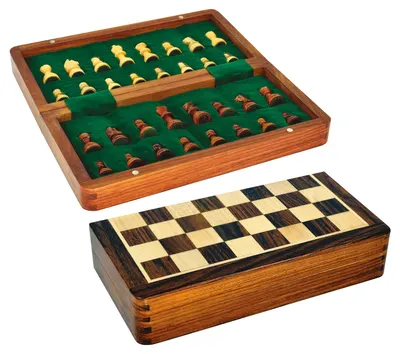 Șah magnetic Platinum - Wooden Magnetic Chess Set, 30 x 30 cm