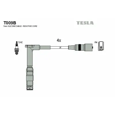 Set cablaj aprindere TESLA T009B