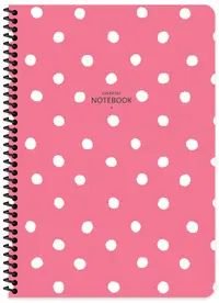 Caiet cu spirală Keskin Color Polka Dot - A6, 80 file, rânduri late, sortiment
