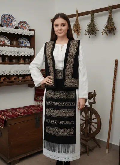 Costum Popular cu broderie traditionala Sidonia 2