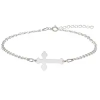 Stavros - Bratara personalizata cruce din argint 925