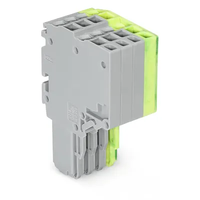 2-conductor female connector; 1.5 mm²; 4-pole; 1,50 mm²; gray, green-yellow