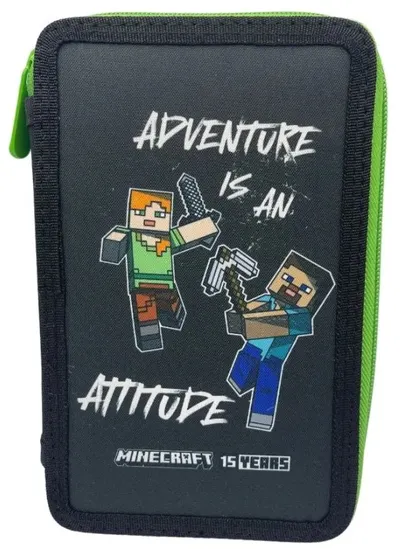 Penar școlar echipat Minecraft - Adventure, 2 fermoare