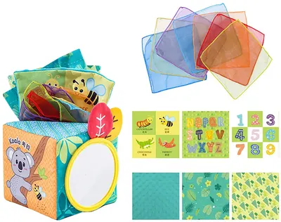 Jucărie educativă cub Smart Baby - Cu șervețele și oglindă
