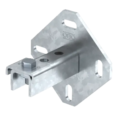Wall, floor and ceiling bracket with 3 holes | Type WBDHE 41 FT