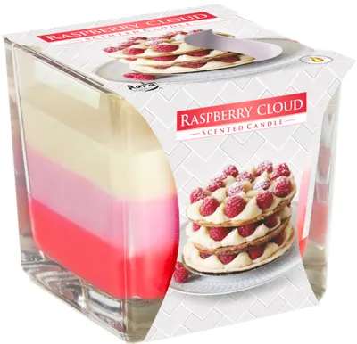 Lumânare parfumată Bispol Aura - Raspberry Cloud, 170 g