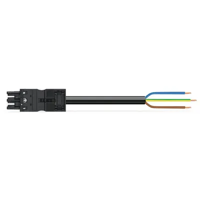 pre-assembled connecting cable; Eca; Socket/open-ended; 3-pole; Cod. A; H05Z1Z1-F 3G 1.5 mm²; 3 m; 1,50 mm²; white