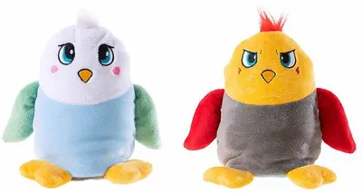 Jucărie de pluș cu două fețe Heunec - Eva the chick, 15 cm