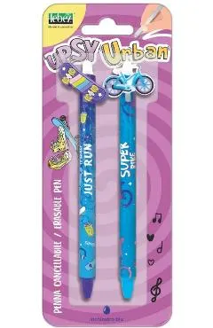 Set 2 pixuri cu cerneala termosensibila. Upsy Urban: Skateboard si bicicleta
