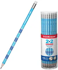 Creion grafit Erich Krause - Cu tabla înmulțirii 2x2, HB