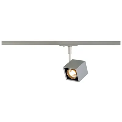 Iluminat decorativ pe sina, ALTRA DICE TRACK Senile GU10, pata gri pentru 240V pista 1 faza, QPAR51, patrat, gri-argintiu / negru, max. 50W, inclusiv. adaptor 1 faza