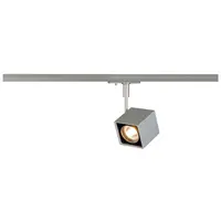 Iluminat decorativ pe sina, ALTRA DICE TRACK Senile GU10, pata gri pentru 240V pista 1 faza, QPAR51, patrat, gri-argintiu / negru, max. 50W, inclusiv. adaptor 1 faza,