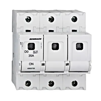Soclu pentru portfuzibile D02, seria ARROW S, 3-poli, 35A