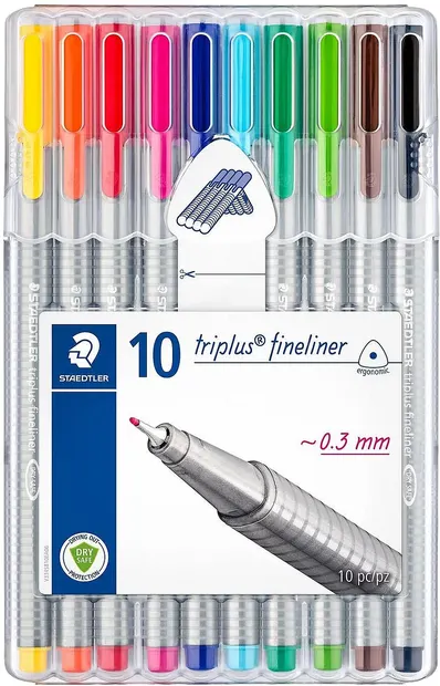 Set linere Staedtler - 10 culori in cutie