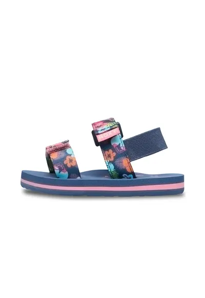 Sandale cu banda dubla cu velcro TW Roxy Cage - Verde/Roz/Bleumarin