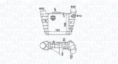 Intercooler Potrivit Seat Cordoba, Ibiza Iii; Skoda Fabia I, Fabia I Praktik, Fabia Ii, Roomster, Roomster Praktik; Vw Fox, Polo 1.4d 1.8 1.9d 01.00-03.10