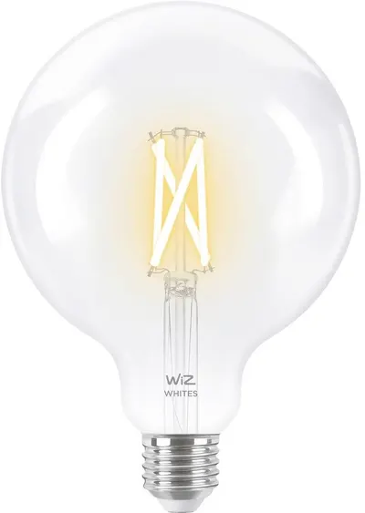 Bec inteligent WiZ - Filament, 7W LED, E27, G125, dimmer